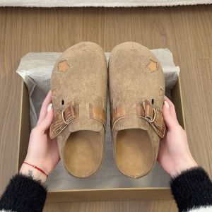 Free Shipping 2026 New Korean-Style Thick-Soled Slip-On Sandals For Women Featuring A Soft Sole Non-Slip Design And A Bow Detail Perfect For Outdoor Wear And Adding Height
