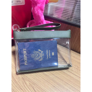 Transparent leather PVC document pouch