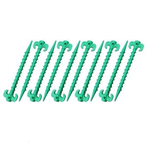 10Pcs Heavy Duty Tent Nails Tent Stakes Pegs Plastic Pegs Ground Tent Hard Ground Pegs Screw in Tent Pegs for Camping