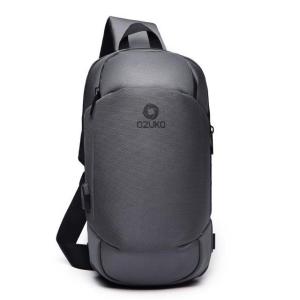 OZUKO Men Anti-theft Chest Bag Multi-function Travel Sling Shoulder Bag USB Bags Large beg sandang lelaki