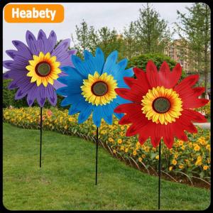 【2-3 days delivery】 Sunflower Windmills Wind Spinners For Home Garden DIY Kids Outdoor Activities Layout Pinwheels Toys