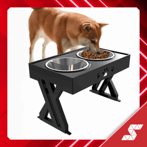 ELSPET Raised Pet/Dog/Cat Bowl Elevated Adjustable Stainless Steel Pet Bowl | Singapore Smartpaw Online Pet Store