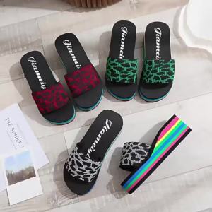[Free Shipping] Womens Fashionable Outdoor Casual Slip-On Sandals with Non-Slip Platform Thick Sole and Wedge Heel