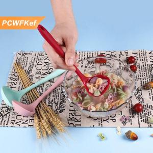 【PCWFKef】 Dài xử lý Silicone Ramen muỗng súp lớn lò nồi chịu nhiệt không dính Bếp Nấu Ăn đồ dùng cho gia đình