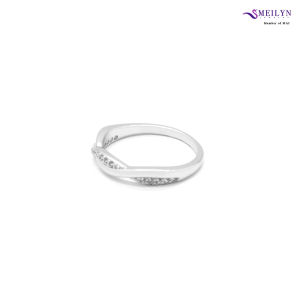 MEILYN Cincin Kasual Motif Permata Baris Lilit Twilune Rings Lapis Emas All Series