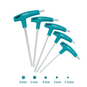 5pcs/set 2.5-6mm T-Handle Hex Wrench Set T-Handle Allen Key Industrial Hex Screw Wrench Screwdriver