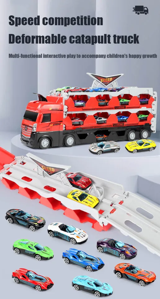 Transport truck toy boy's large truck alloy mini racing car