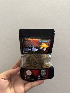 Tôm sấy khô Sâu canxi | Đạm cực cao (>68%) | Thức ăn kích màu vây vi kì siêu phát triển cho cá chép sư tử phi tần