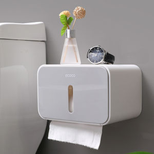 ECOCO Toilet Paper Roll Holder Wall Mounted Bathroom Tissue Box Punch Free Waterproof Storage Accessories Home2026