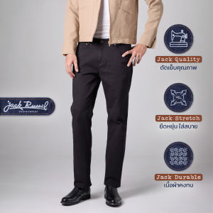 กางเกงยีนส์ผู้ชาย ทรงกระบอกตรง Jack Russel Klassik J-1197 Straight Fit Black