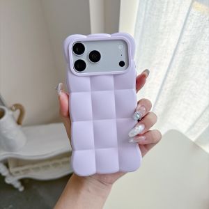 Cute 3D Cloud Shape Silicone Phone Case iPhone 13 14 15 16 17 Pro Max 18 Pro Max Anti‑Drop Shockproof Soft TPU Protective Cover Pastel Macaron Color For iPhone