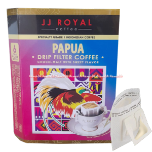 JJ Royal 5sachet Papua Coco Malt With Sweet Flavour Kopi Saring Filter Aroma Cocoa Manis Signature Kualitas Premium Kemasan Kaleng Pink Drips 100% Pure Jeje