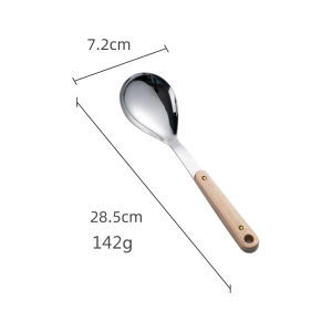 Wooden Handle 304 Stainless Steel Kitchenware Set Cooking Tools Spatula/Colander/Ladle/Leak Shovel/Rice Scoop 不锈钢厨具