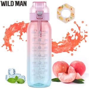 BPA-Free 1000ML Leak-Proof Water Bottle with Flavor Pod for Travel and Climbing Lightweight Durable Sports Equipment