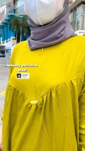 ASHANTY DRESS EXCLUSIF / MIDI DRES RAYON TWILL