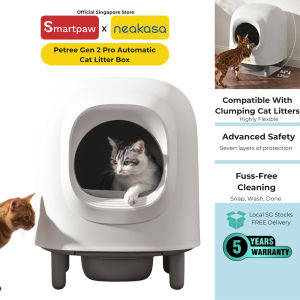 PETREE Gen 2 PRO Automatic Cat Litter Box | Smart Self-Cleaning with Multi-Safety Sensors + Odor Control | 5-Year SG Warranty + Free Gifts Worth $60
