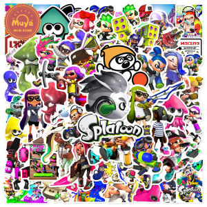 MUYA 50pcs Splatoon 3 Game Stickers Waterproof Vinyl Decals Cartoon Character Stickers for Nintendo Switch Laptop Skateboard Collector Gaming Stickers Gift for Kids Retro Gamers