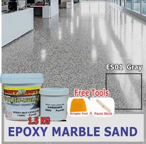 1.5KG ( EPOXY MARBLE SAND ) SELF-LEVELLING Waterproof Epoxy STONE SAND WP700 1.5KG ( FREE TOOLS )