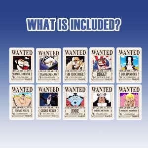 10pcs One Piece Shichibukai and Warlords Bounty Poster Stickers | High Quality | High Definition