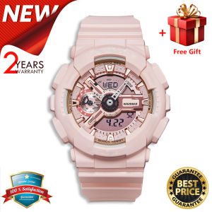 【2YEARS WARRANTY】G-STEEL Octagonal Oak GMA-S110MP-4A Watch for Women Waterproof Sport Analog Digital Dual Display Watch Fashion Luminous Watch Quartz Wristwatch