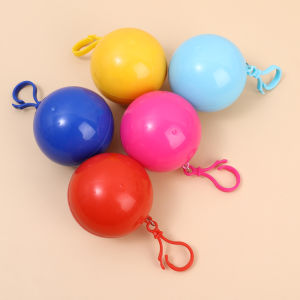 5 cái mới Keychain Áo Mưa xách tay dùng một lần nén bóng ngoài trời mùa hè du lịch treo túi bóng cắm trại Poncho bánh