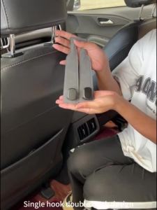 ACEKOGO 2 hooks Car Tools Metal Hook Hanger Car Seat Back Double Hook Seat Back Hook Suede Hook For Car Vehi