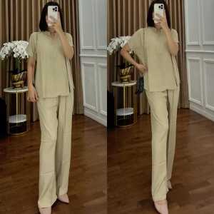 One set twill piyama set twill/pajamas/daily one set/setelan