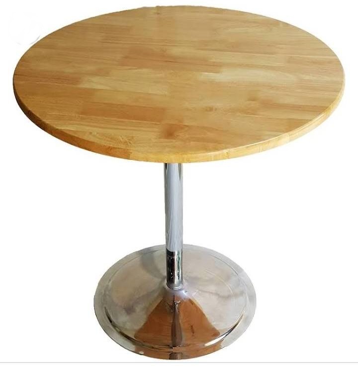 โต๊ะอาหาร หน้าโต๊ะขนาด 60*60*20ซม.กลมกับเหลี่ยม/ทำสีธรรมชาติ เรียบร้อยแล้ว/ไม้ยางพาราประสาน