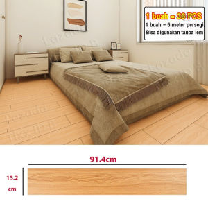 REAIM Vinyl Stiker Lantai Kayu Flooring Vinyl PVC High Quality Sticker Vinyl 1 box (36 Pcs)