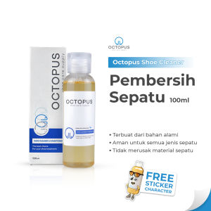 Octopus Shoe Cleaner Pembersih Sepatu putih warna 100ML |  sabun cairan pembersih sepatu  SC100MLOCT