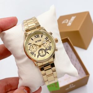 SKTIME นาฬิกาข้อมือ แบรนด์แท้แฟชั่น มีวันที่ สายเลท หน้าปัด 30/42 มม. แถมฟรีพร้ออมกล่อง