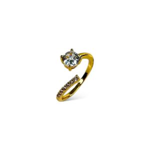 [Bayar di Tempat] Cincin Wanita Cewek Batu American Diamond Berlian Gold Emas Mewah