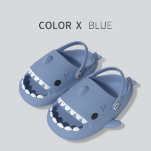Home-use baby anti-slip thick-soled sandals childrens parent-child strap shark clogs summer 3D kids flip-flops