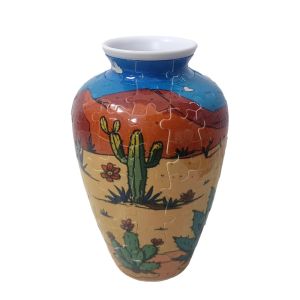 MUQZI DIY 3D Puzzle Vase Creative Waterproof Flower Arrangement Vase Curved Plastic Puzzle Building Block Home Decoration Vase Housewarming Gift