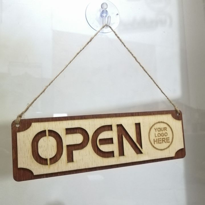 Signage Open Close Penanda Buka Tutup Custom Logo | Lazada Indonesia
