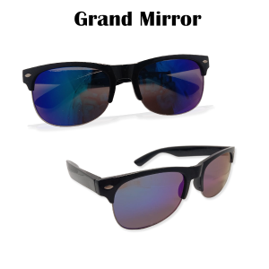 Kacamata Gaya Model Clubmaster Black Mirror Lens Sunglasses Outdoor Fashionwek Model Semi Rimless Lensa Gelap Melindungi Mata Dari Sinar UV - FASHION KACAMATA DEWASA TERBARU KOREA STYLE
