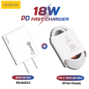 The Realme 12V 6A Ultimate Fast Charge Solution: Adapter + High-Quality Type-C & Micro USB Cables
