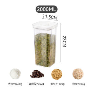 2000ml Kitchen Food Storage Box Twist Lock Airtight Vacuum Sealed Container Stackable Organiser Transparent Tupperrware bekas kedap udara