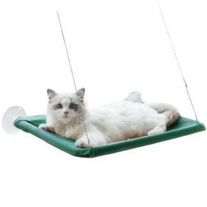 FMSRZX Window Seat Pet Hammock Bed Bearing 17.5KG Hanging Shelf Suction Cup Cat Nest Comfortable Climbing Frame Cat Hanging Beds Cat Sleeping