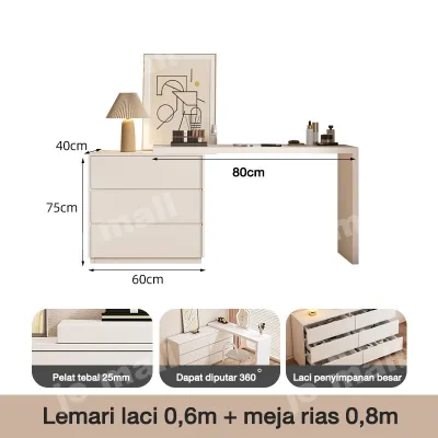 Meja Rias Dapat Rentangkan Meja Rias Meja Kamar Lemari Laci Bedside Table Lemari Kecil Minimalis