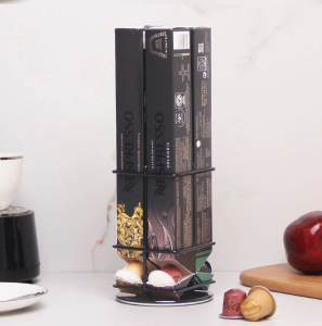 40 Nespresso Coffee Pods Holder Coffee Capsules Dispensing Tower Rotating Stand Storage Shelve Organization Soporte