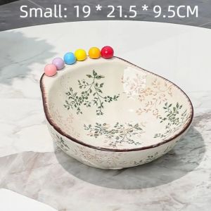 Sacesr Ceramic Fruit Bowl Modern Creativity Fruits Tray Living Room Coffee Table Cute Luxury Plates Exquisite Fruit Bowl Fork Sets T2Y7B