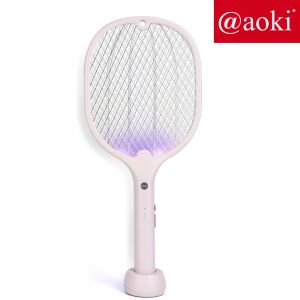 Aoki Raket Nyamuk Listrik Cas + Senter LED Rechargeable 2 In 1 - AK890S