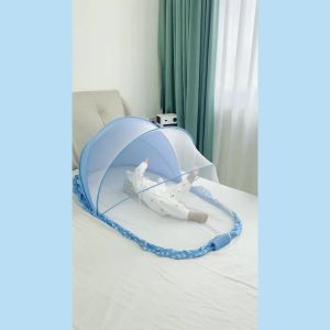 ผ้าคลุมมุ้งกันยุงขนาดใหญ่สำหรับเด็กฤดูร้อนแบบพับได้เตียงแบบพกพาสามารถใช้บังแสงได้มุ้งกันยุงสำหรับเด็กแรกเกิด