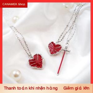 CS Thời trang và đẹp mô phỏng thanh kiếm Vòng Cổ Trái Tim thiết lập thanh lịch người đàn ông và phụ nữ áo len chuỗi xương đòn chuỗi vài món quà
