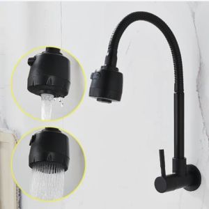 SUS304 Kran Angsa Dapur Fleksibel 1/2 Inch High Quality Keran Air 2 Mode Keran Cuci Piring