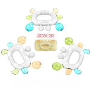 Mainan Bayi Teether Kepiting Lucu Free Box Mainan Gigitan Bayi Silikon BPA Free WJ042