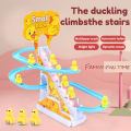 Kids Electronic Educational Toy Duck Penguin Climbing Stairs Track Toy Train Track toy. 