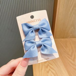 2Pcs Jepit Rambut Pita Anak Lucu Jepitan Rambut Fashion Jepitan Ribbon Hair Pin Gaya Korea Kids Import Murah