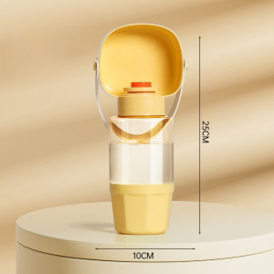 2 in 1 Food Pet Drinking Bottle Dog Cat Travel Portable Water with Food Cup Cute Feeder Leakproof